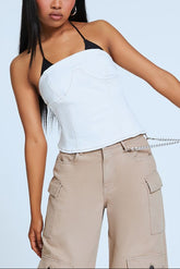 Denim Bustier Tube Top