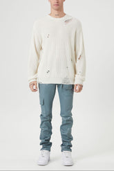 Mid-Rise Cargo Skinny Jeans