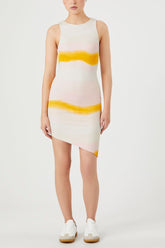 Tie-Dye Striped Mini Dress