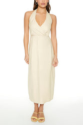 Surplice Halter Maxi Dress