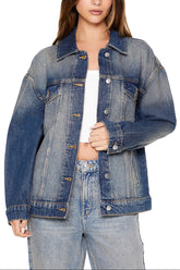 Stone Wash Denim Trucker Jacket