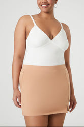 Plus Size Fitted Mini Skirt