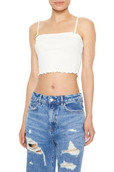 Rosette Lettuce-Edge Cropped Cami