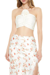Rosette Halter Crop Top