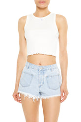 Lettuce-Edge Bow Tank Top