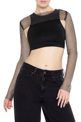 Rhinestone Fishnet Shrug