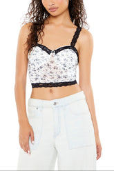 Floral Print Cropped Cami