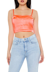 Satin Cropped Cami
