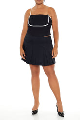 Plus Size Two-Tone Cropped Cami