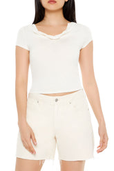 Cowl Cropped Tee
