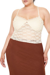 Plus Size Sheer Lace Cami