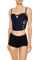 Sheer Lace Underwire Corset Bra