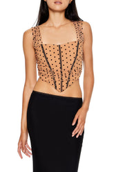 Corset Polka Dot Crop Top