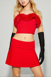 Mean Girls Faux Fur Sweater-Knit Cami