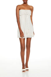 Strapless Polka Dot Mini Dress