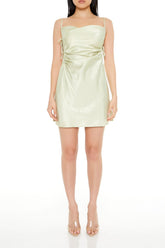 Satin Cutout Cami Slip Dress