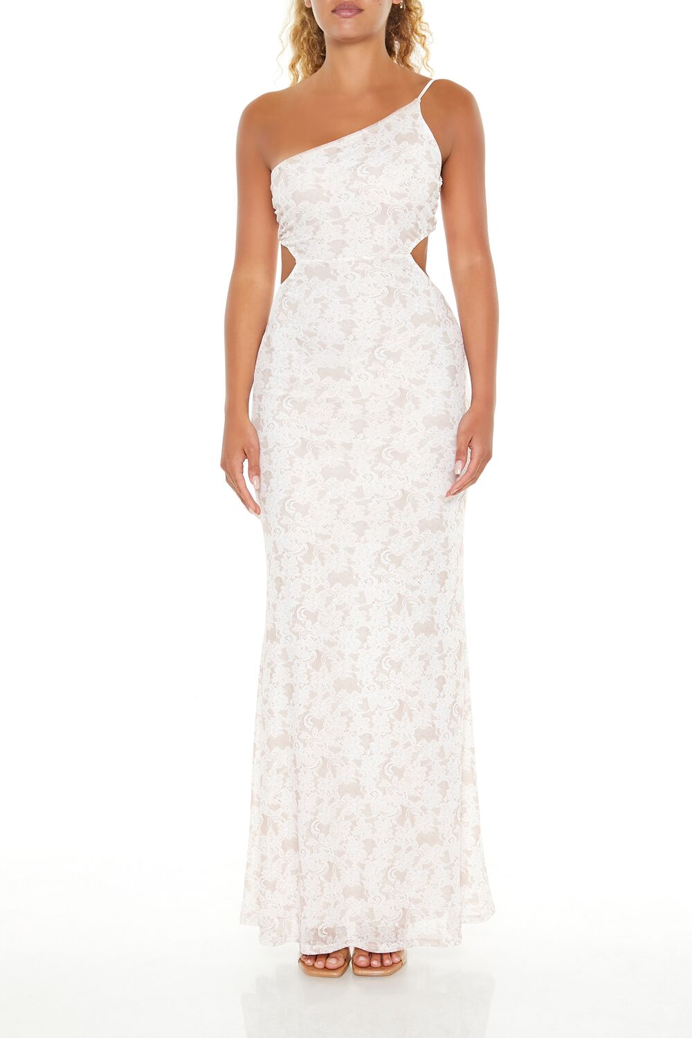 Forever 21 Floral Lace Cutout Maxi Dress
