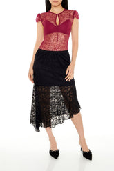 Sheer Lace Thong Bodysuit