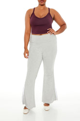 Plus Size Two-Tone Flare Leggings