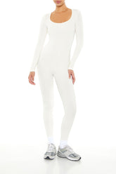 Scoop Ribbed Knit Jumpsuit