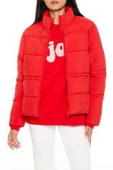 Quilted Zip-Up Puffer Jacket