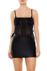 Sheer Mesh Corset Cami