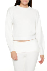 Cropped Drop-Sleeve Sweater