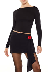 Lace-Up High-Neck Top