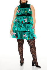 Plus Size Christmas Tree Holiday Dress
