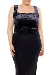 Plus Size Crushed Velvet Tank Top