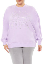 Plus Size Beaded Leo Pullover