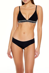 Seamless Rhinestone Fringe Bralette