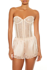 Rhinestone Lingerie Corset Tube Top