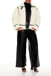 Plus Size Faux Leather Pants