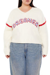 Plus Size Dreamer Fuzzy Knit Sweater
