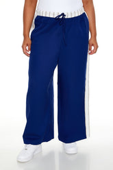 Plus Size Striped Wide-Leg Pants