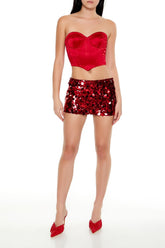 Sequin Straight Mini Skirt