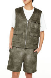 Mineral Wash Cargo Vest
