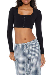 Picot-Trim Crop Top