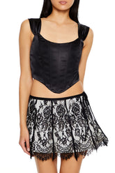 Corset Satin Crop Top