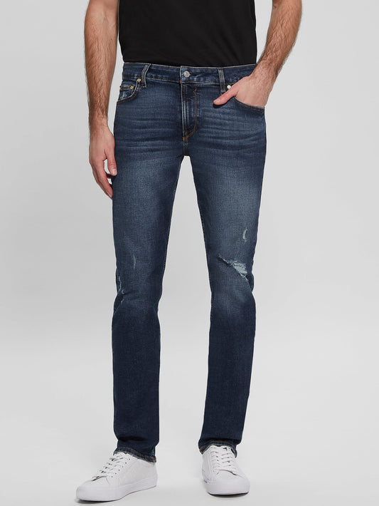 Men's Eco Distressed Tapered Jeans