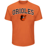 Mens Big And Tall Team Logo Short Sleeve Arch Logo Tee Shirt - Baltimore Orioles