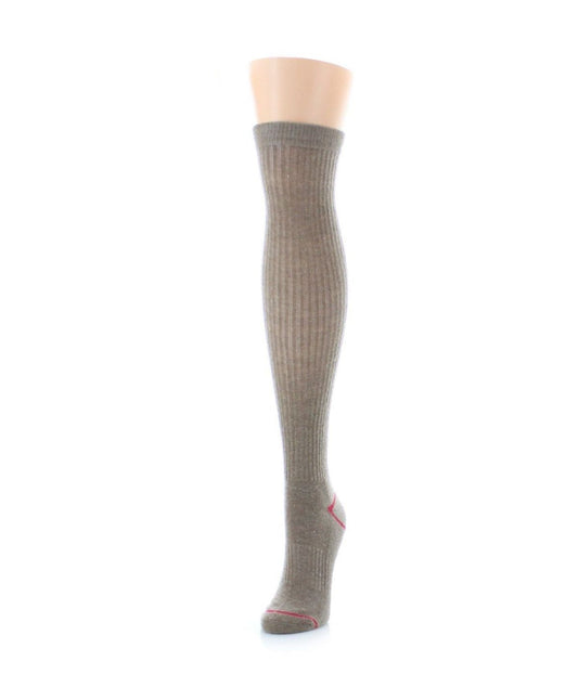 Vertical Basics Wool Half Cushioned Knee High Sock Fossil