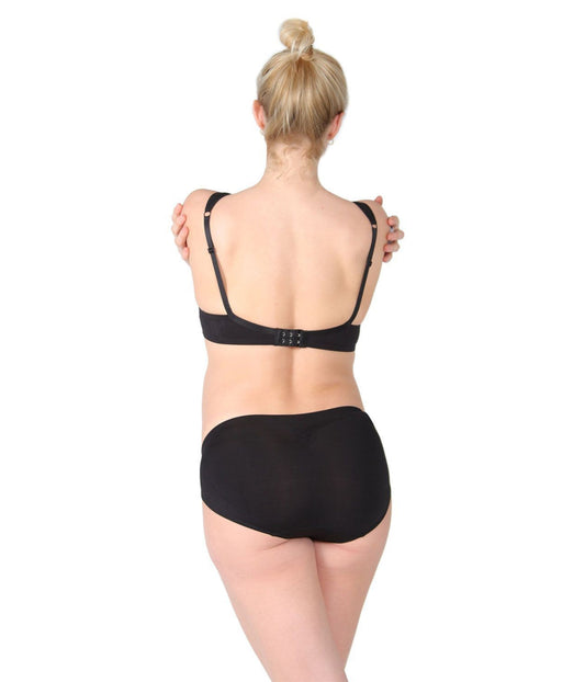Low-Waisted Maternity Briefs Black
