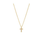 Mini Pave Cross Necklace Gold