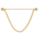 Stainless Steel Gold Chain Collar Bar