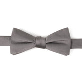 Gray Silk Bow Pre-Tie
