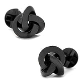 Sterling Silver Black Knot Cufflinks