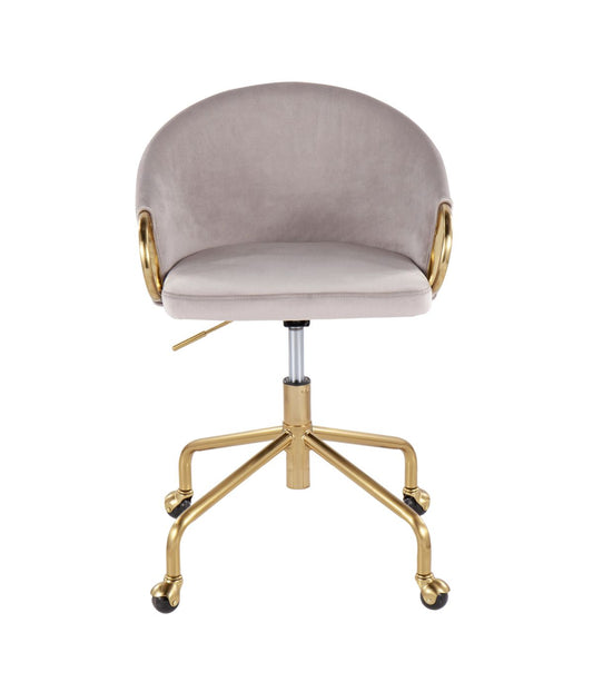 Claire Task Chair Gold & Silver