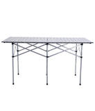 Roll Up Portable Folding Aluminum Camping Square Table With Bag (55'' ) Silver